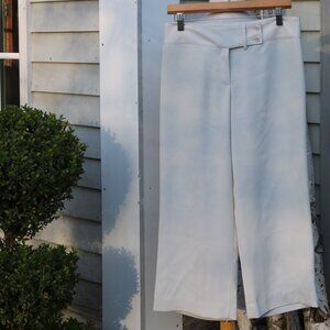 Yansi Fugel Stone Wide Double Button Tab Waistband Cropped Wide Leg Pants Sz 4